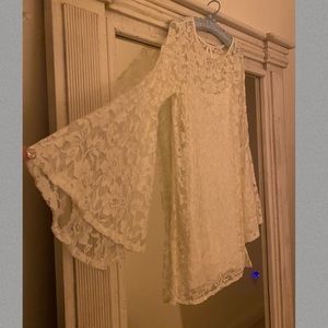 🆕 off white, lace, lined A&F dress